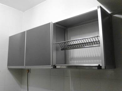 Full Aluminium Kitchen Hanging Cabinet & Dish Rack