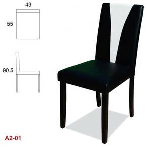 D2 Dining Chair PU Leather SolidWood Kerusi Makan