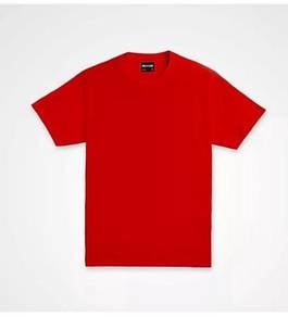 T-shirt plain short sleeve red
