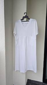 Long White Dress 2 Pockets