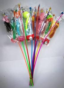 Cat Toy Wand Teaser Stick Mainan Kucing Various