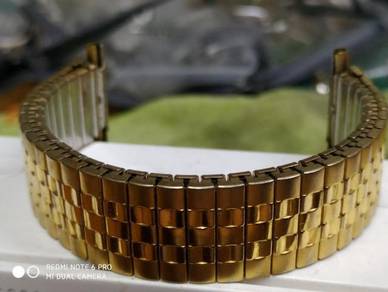 Vintagte 18mm goldplated flexible watch bracelet