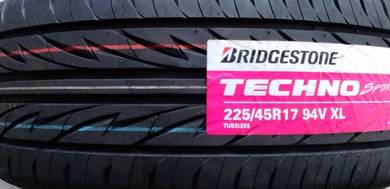 225 45 17 BRIDGESTONE TECHNO SPORT Tayar Tyre New
