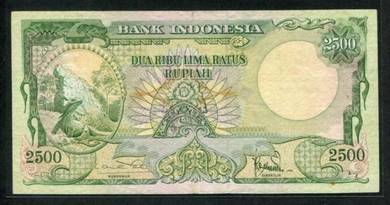 Indonesia 2500 rupiah Banknote 1957 Rare