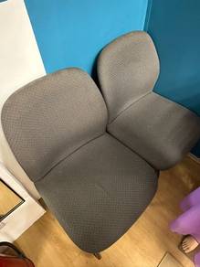 Grey office visitor chairs cantilever base