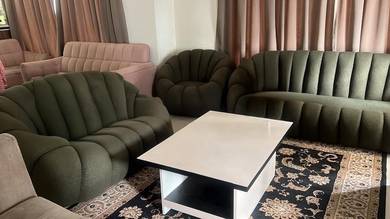 Sofa Flower Design (Fabric) 3 + 2 + 1