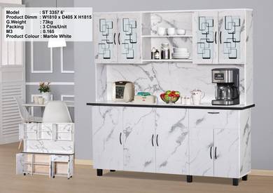 6 FT Kitchen Cabinet HKC 3357 WH