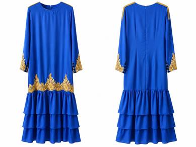 Dress custom made (Royal blue)