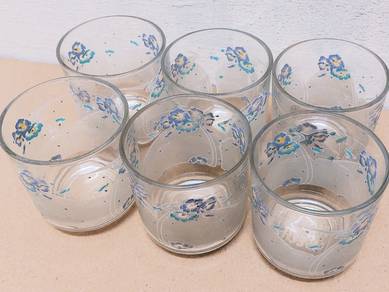 Floral Drinking Glasses Set