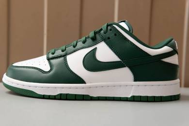 Nike Dunk Low Michigan State Dark Green White