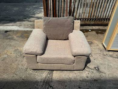 Deep Highback Armchair Single Sofa Fabric