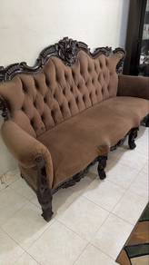 Sofa Kayu Jati with velvet material