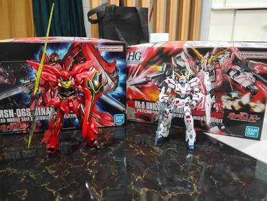 gundam Unicorn and sinanju original bandai 