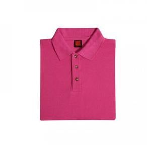 T-shirt Plain Polo Oren Sport Short Sleeve Magenta