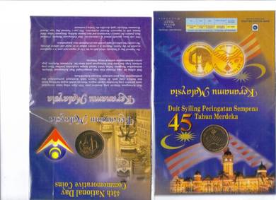 Malaysia Commemorative coin card 45th Merdeka 2002