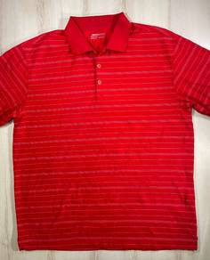 Nike Golf Red Stripes Collar Tee #CW1 Used