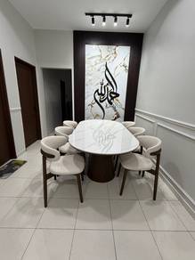 Set Meja Makan 7 Kaki + 6 Kerusi