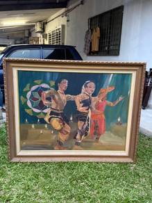 Heavy Indian Classical Dance Painting With Frame