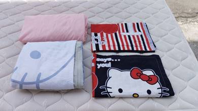 B775 Cadar Queen Bed Sheet 2PillowCase 1QuiltCover