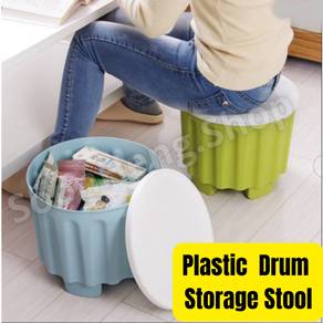 Round Storage Stool Plastic Seat Toy Storage Chair