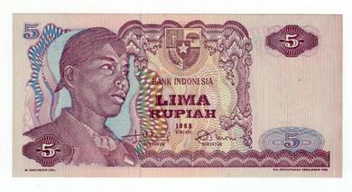 Indonesia 5 rupiah 1968 AUNC