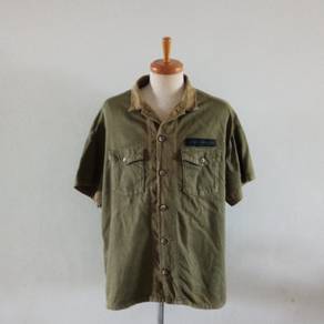 ZARA Army Olive Green Khakis Button Up Shirt