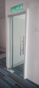 PINTU KACA 12mm KALIS PECAH l glass door 12mm anda
