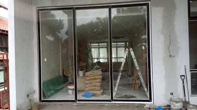 Pintu Sliding Dapur (Aluminium& Kace)
