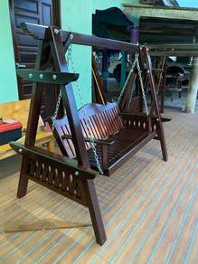 Buaian Kayu Taman 2 Seater Outdoor Swing