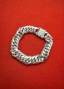 Silver Curb Chain Bangle