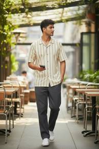 Kana Maru Striped Short Sleeve Shirt | Lightweight