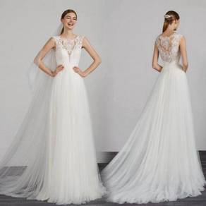 White fishtail wedding bridal dress gown RB1962