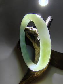 60.90mm Icy Light Green Burma Jadeite Jade Bangle