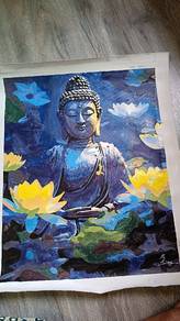 Hand-Painted Buddha Lotus Artwork 🎨 | Calm Aesthe
