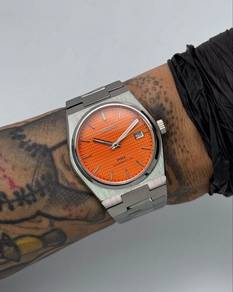 Custom Seiko Mod 40mm Orange Waffle PRX