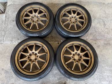 Rim ce28 bronze thailand 16 inch tayar toyo 80%