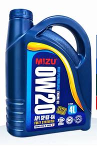 Minyak enjin mizu fully synthetic engine oil hitam