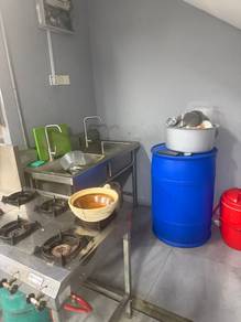 Kitchen 3 burner stove and claypot stove
