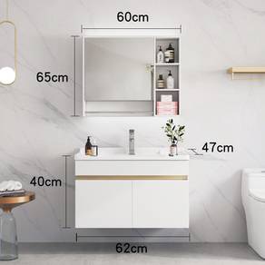 60cm WHITE Toilet Cabinet with Mirror Bathroom