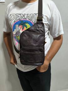 Brown leather sling bag Levis Brands