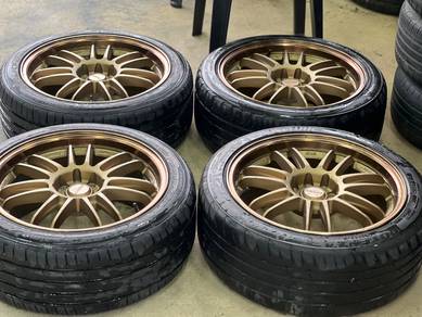 Sport Rim 17 Second Volk Rays RE30 Siap Tayar Seco