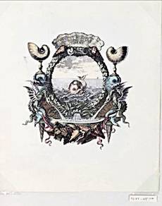 Ex Libris Whale Emblem