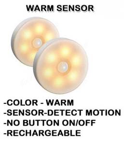 WARM LIGHT LAMP MOTiON SENSOR LAMPU RECHARGEABLE
