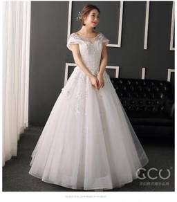White wedding bridal prom dress gown RB0403