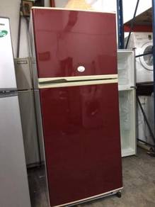 Sharp red 2 doors fridge Peti Sejuk Ais