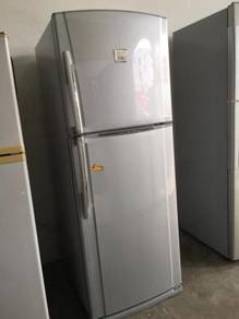 Silver Toshiba Refrigerator Peti Ais Fridge Sejuk