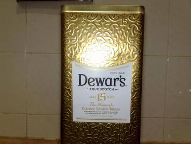 3501 kotak vintage Dewar's tin box