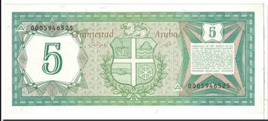 Aruba 5 Florin 1986 - Pick P1  unc