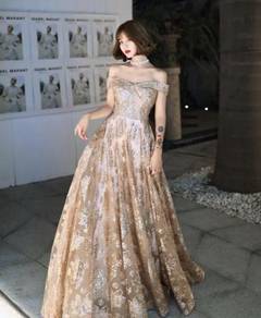 Gold wedding evening prom dress gown RBP1159
