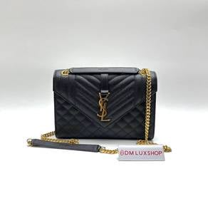 Preloved YSL Black Envelope Medium GHW